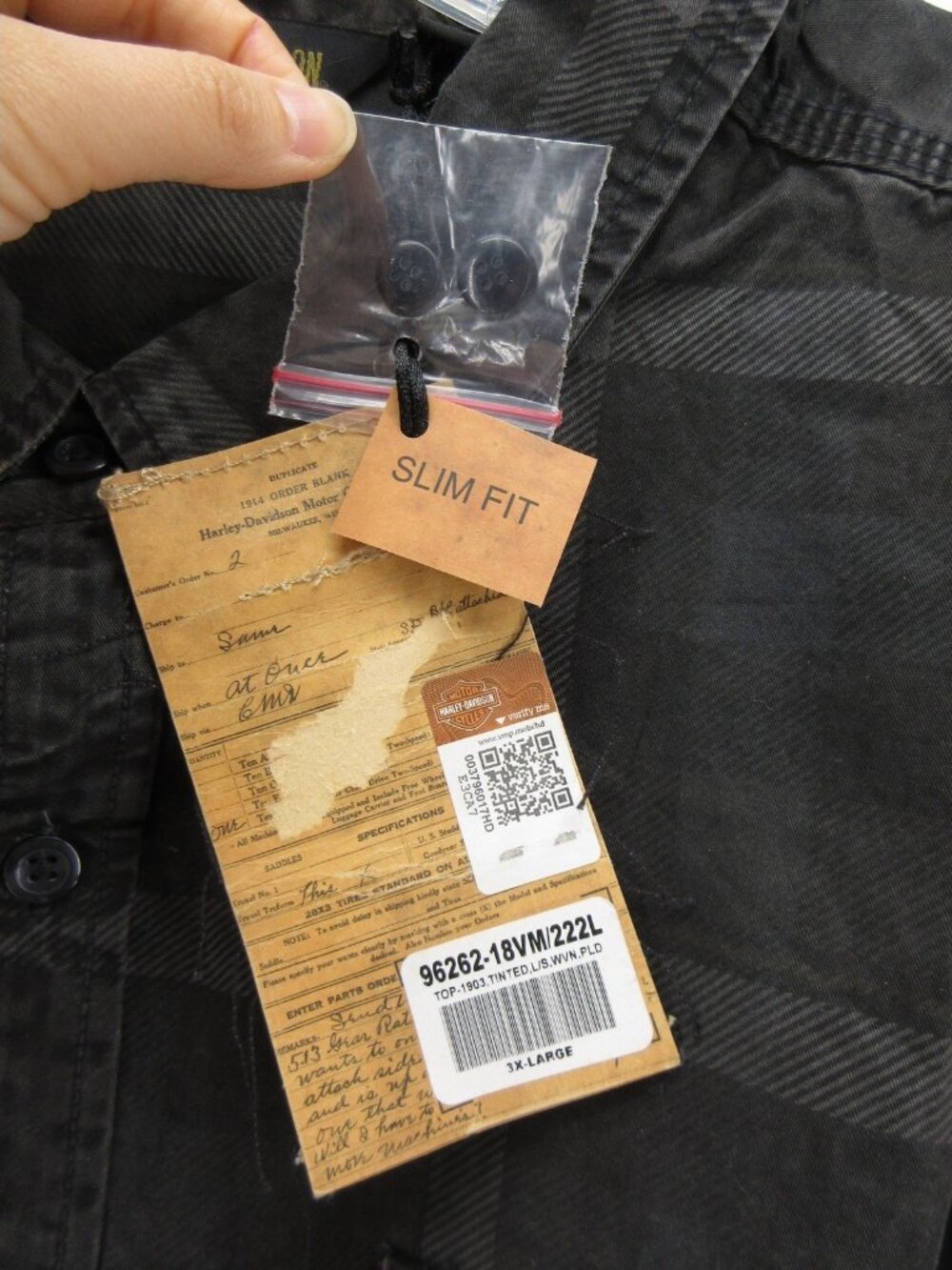 Harley Davidson Shirt XXXL Button Down Plaid Slim Fit Moto Heritage NEW - Picture 5 of 15